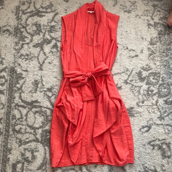 RACHEL Rachel Roy Dresses & Skirts - Rachel Roy Coral Tie-Front Dress